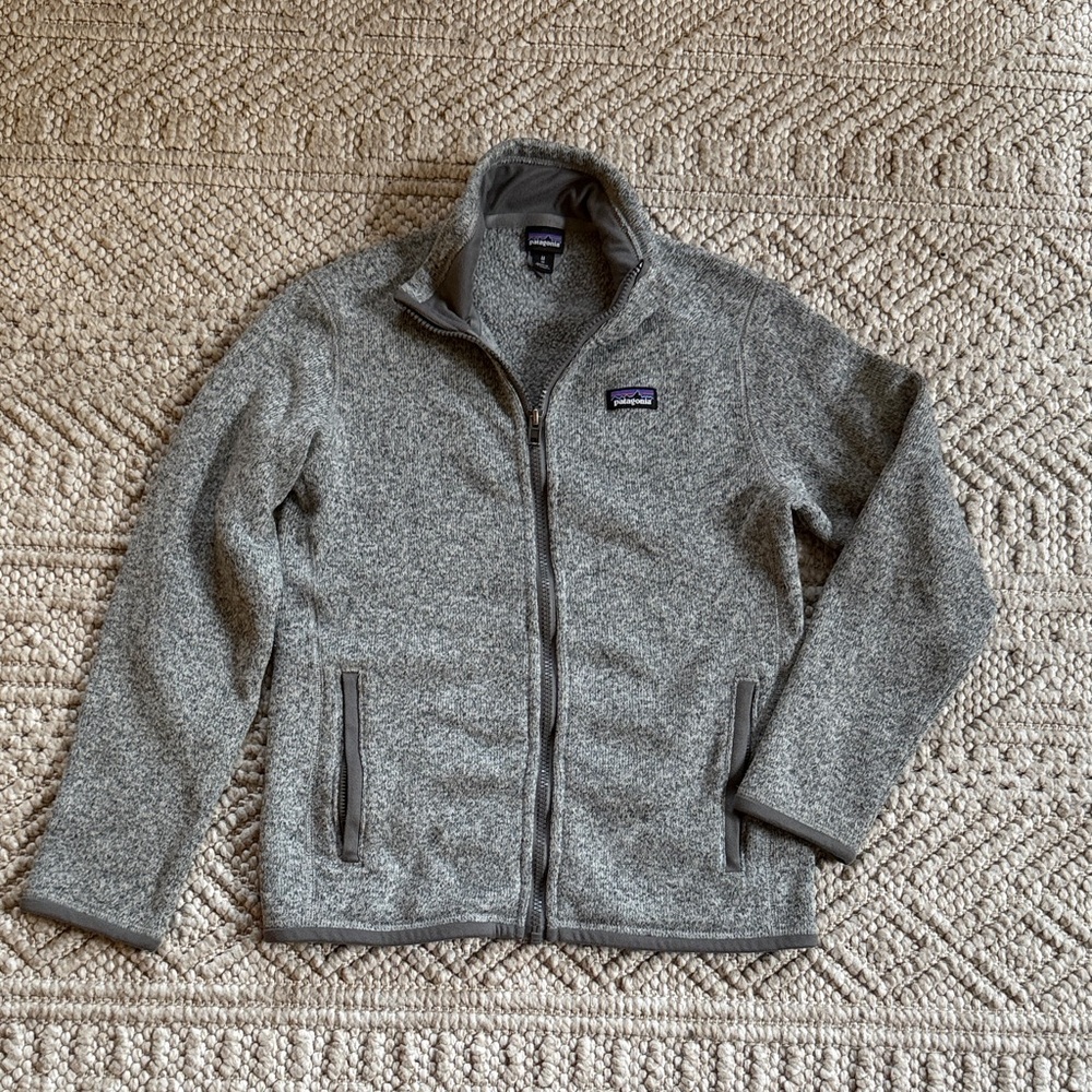 Patagonia Kids Gray Full-Zip Fleece Jacket - Heathered Gray